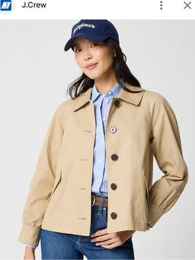 J Crew Short utility trench jacket, NWT 
sz MP